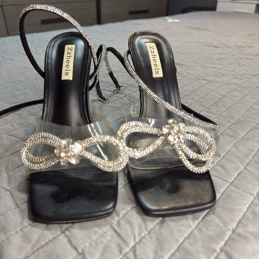 Black and Silver Women's Sandals